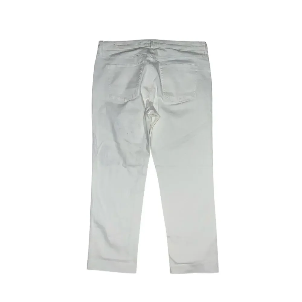 Gap Universal Slim Boyfriend White Jeans Size 16/33
